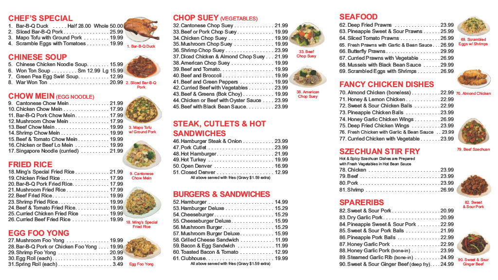 Ming's Takeout Menu 2